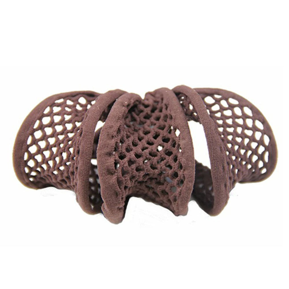 Di Prima Yarrow Mesh Hair Elastic, Brown, 3 Ea