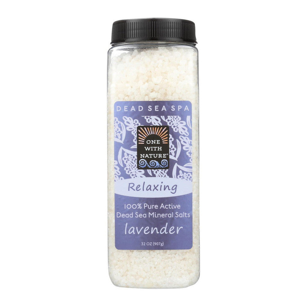 One With Nature Bath Salt, Lavender, 32 Oz