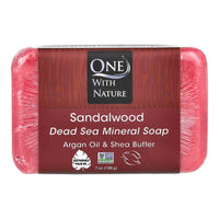 One with Nature Sandalwood Dead Sea Bar Soap, 7 Oz