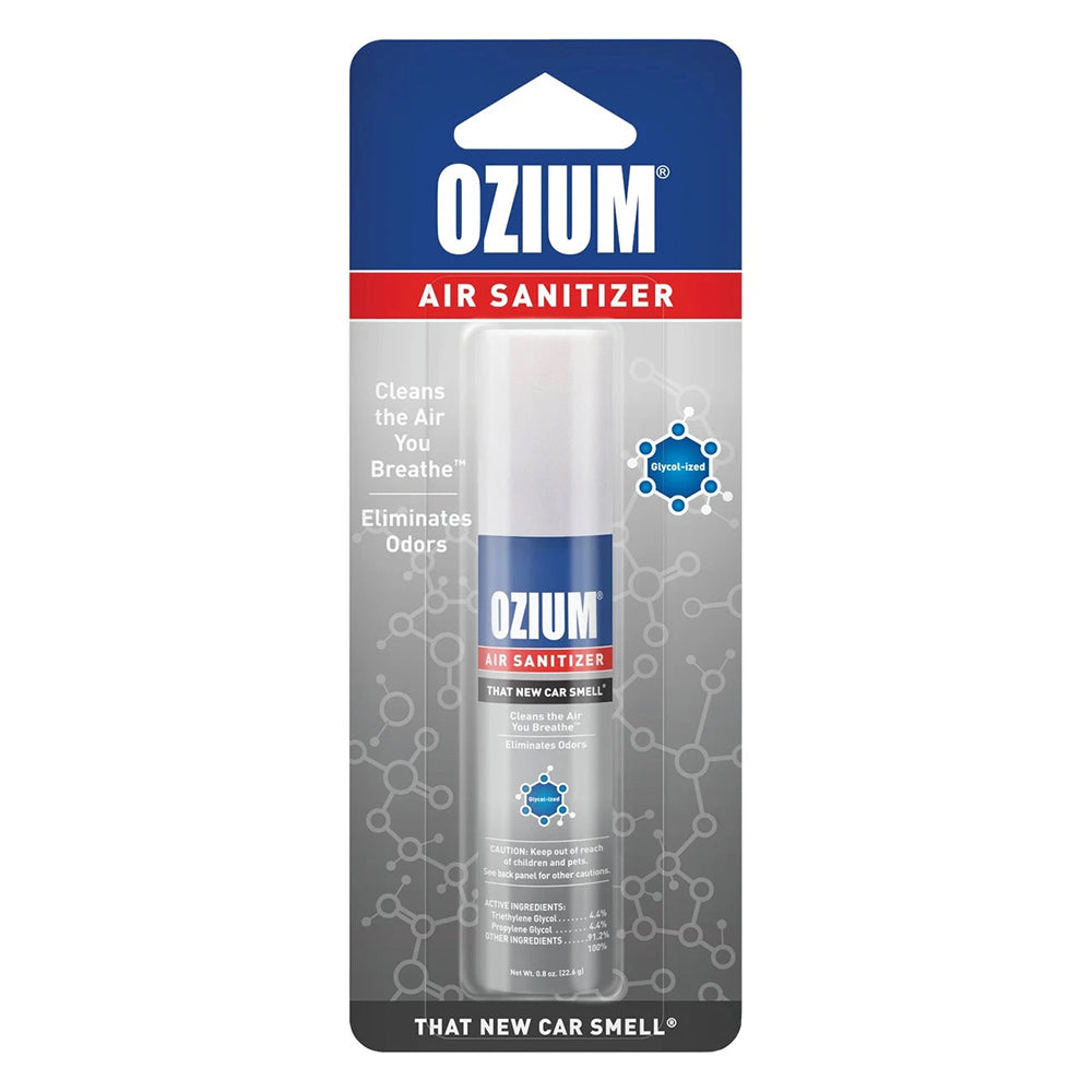 Ozium Air Sanitizer New Car Smell Cleans the Air You Breathe Eliminates Odors 0.8Oz (22.6g)