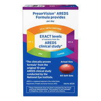 Bausch And Lomb Preservision Eye Vitamin And Mineral Supplement Softgels With Areds Soft Gel Formula - 60 Ea