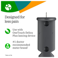 Onetouch Delica Plus Lancets for Diabetes Testing 30 Gauge for Lancing Device, 100 Ea