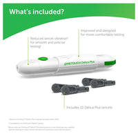 Onetouch Delica Plus Lancing Device for Diabetes Testing with Lancets, 10 Ea