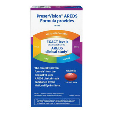 Bausch And Lomb Preservision Eye Vitamin And Mineral Supplement Softgels - 120 Ea