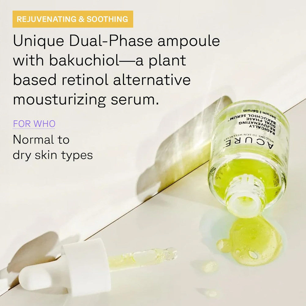 Acure Radically Rejuvenating Dual Phase Bakuchiol Serum, 0.67 Oz