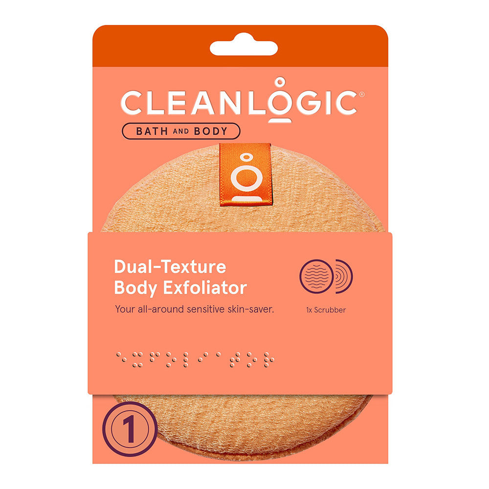 Cleanlogic Exfoliating Dual Texture Face and Body Scrubber, 1 Ea