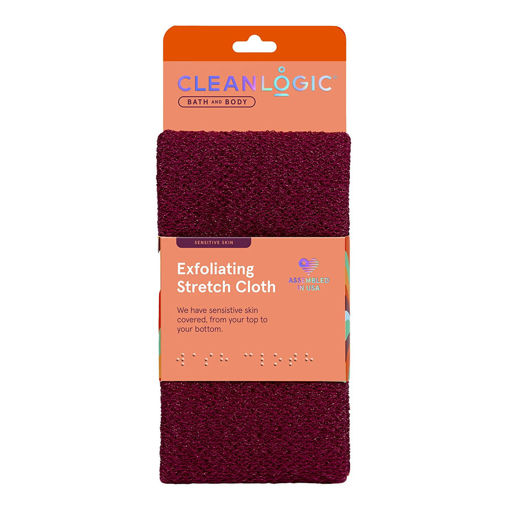 Clean Logic Bath and Body Exfoliating Stretch Cloth Sensitive Skin, 1 Ea