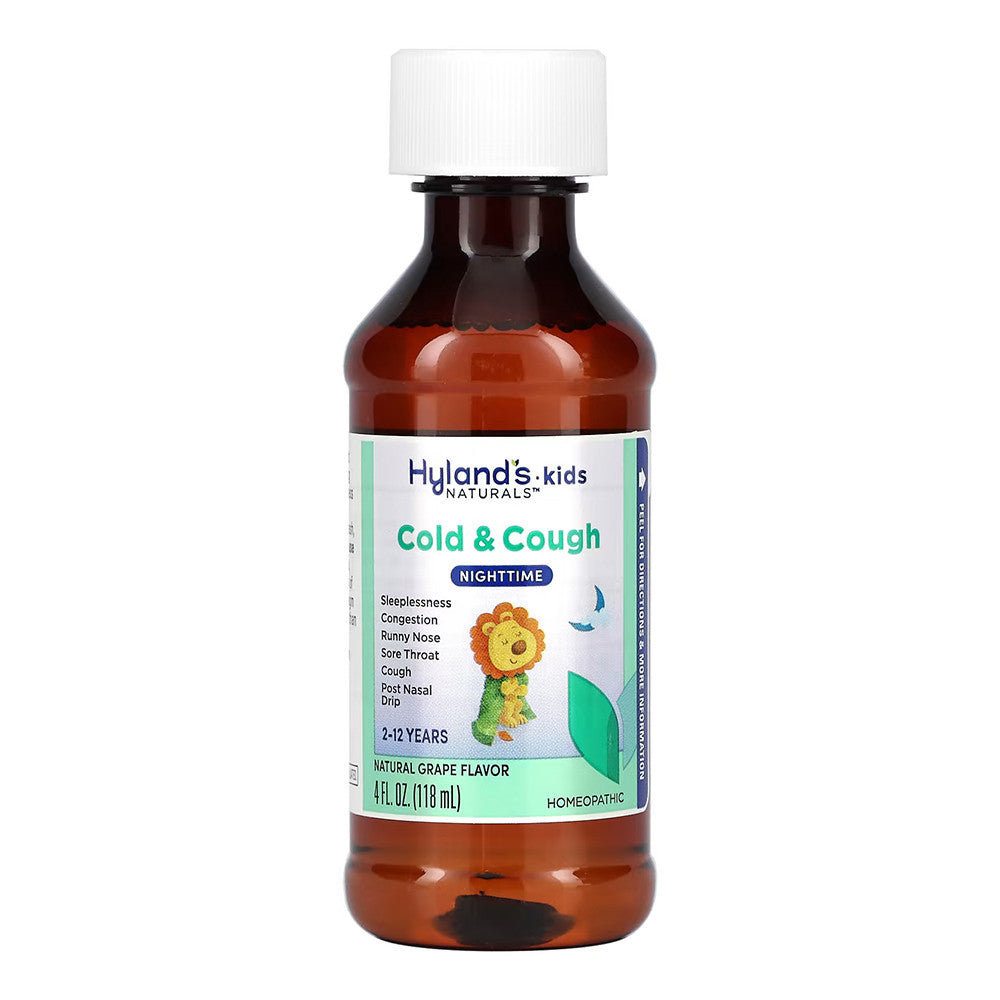 Hyland's Naturals Kids Cold & Cough Nighttime Syrup, Grape, 4 Oz