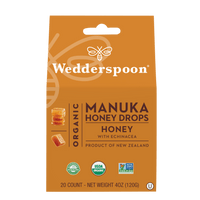 Wedderspoon Organic Manuka Honey Drops, Honey with Echinacea, 4 Oz