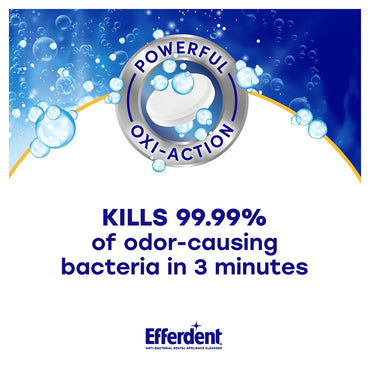 Efferdent PM Overnight Anti-Bacterial Denture Cleanser Tablets - 90 ea