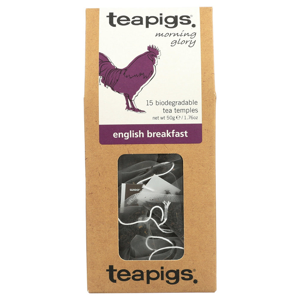 Teapigs English Breakfast Tea Bags for Balanced Everyday Black Tea Brew 1.76Oz (50g) 15Ea