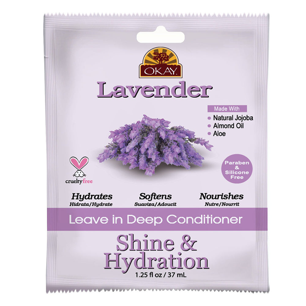 Okay Pure Naturals Lavender Leave in Conditioner for Soften Hair 1.25Oz (44ml)
