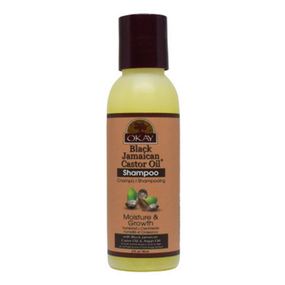 Okay Black Jamaican Castor Oil Moisture and Growth Shampoo, 2 Oz
