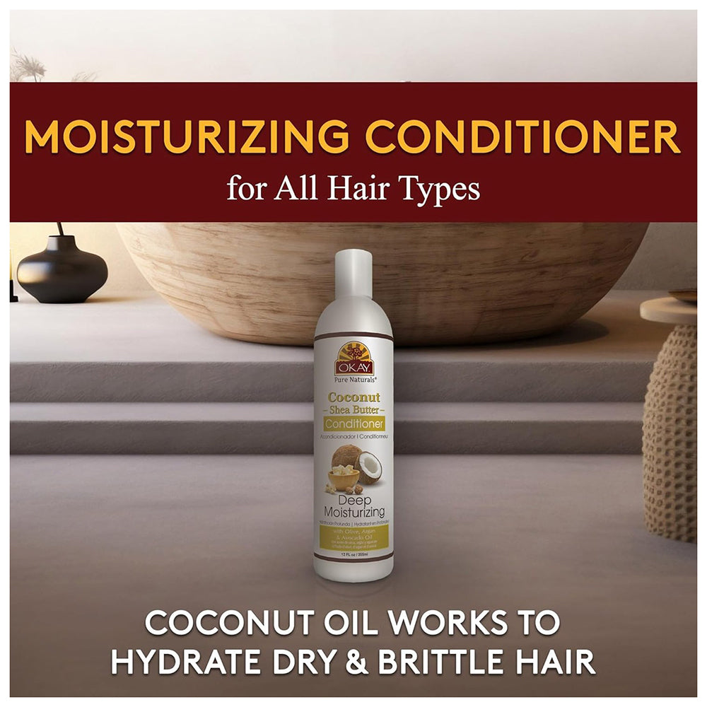 Okay Pure Naturals Conditioner with Coconut and Shea Butter 12Oz (355ml)
