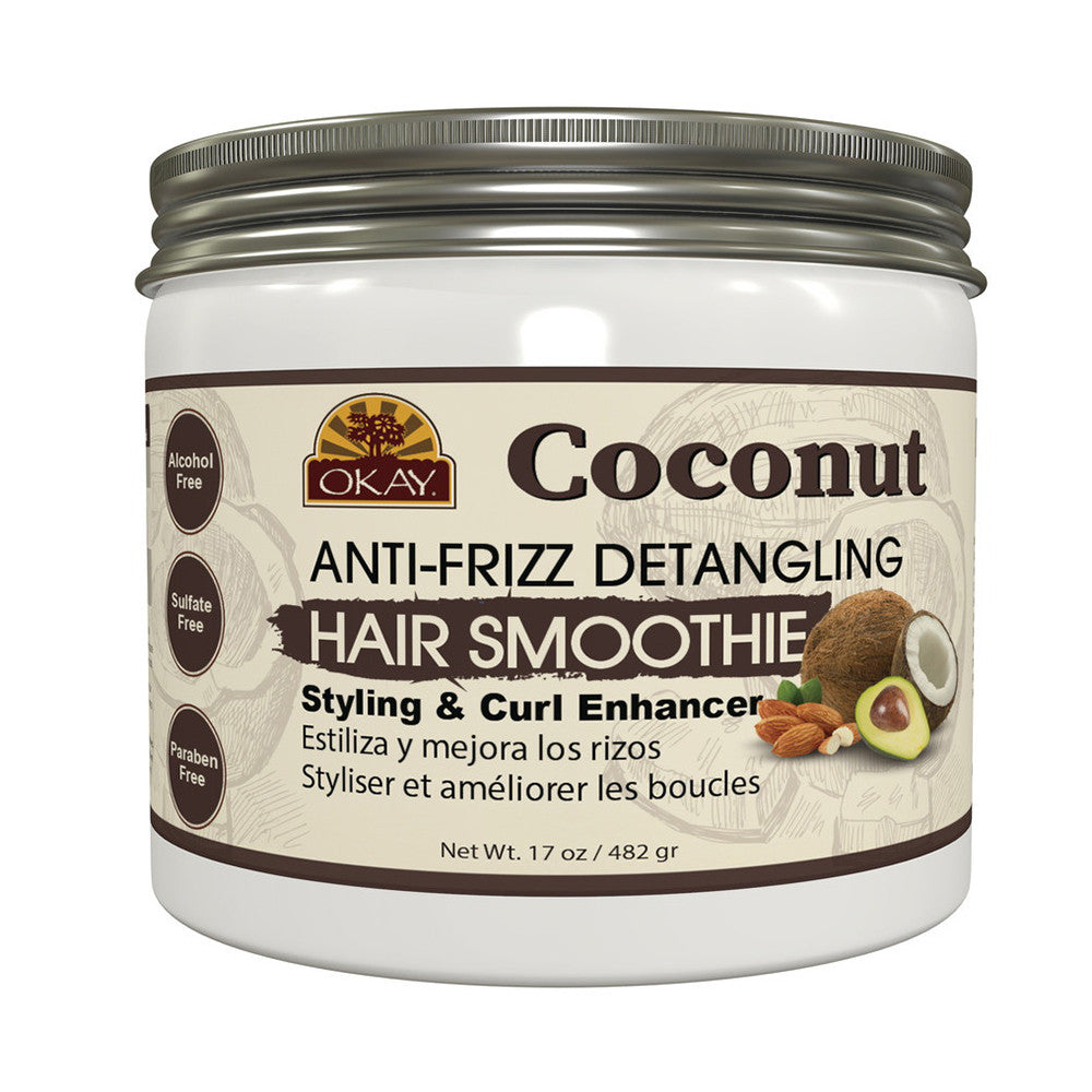 Okay Coconut Anti Frizz Detangling Hair Smoothie, 17 Oz