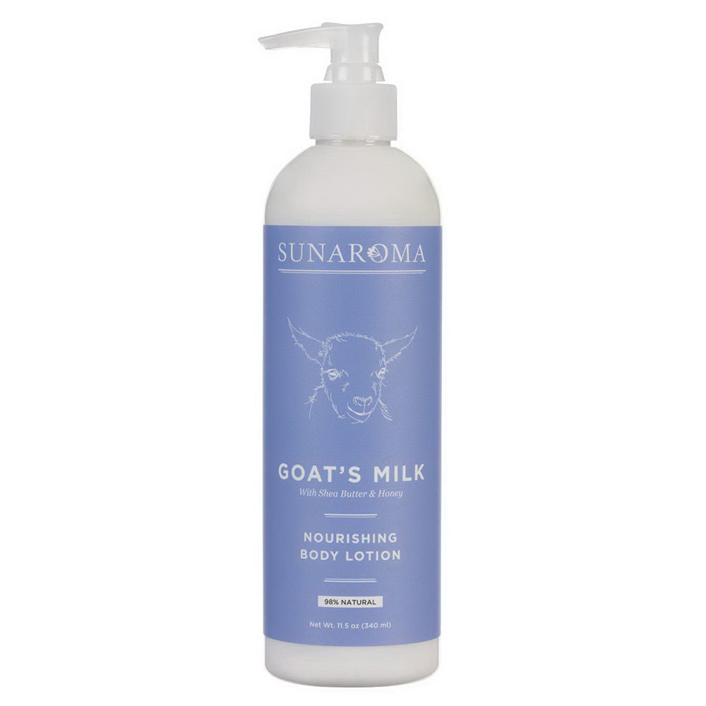 Sunaroma Natural Body Lotion Goats Milk with Shea Butter and Honey 11.5Oz (340ml)