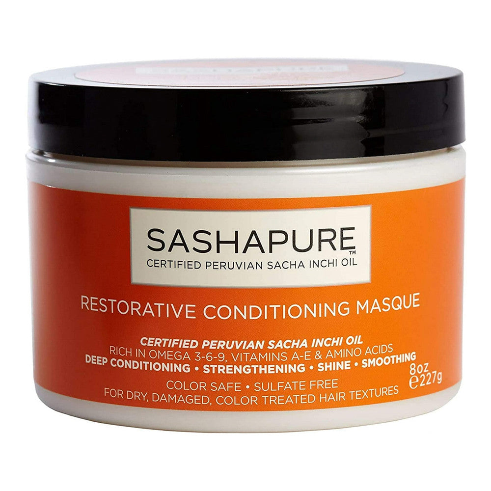 Sashapure Restorative Deep Conditioning Masque, 8 Oz