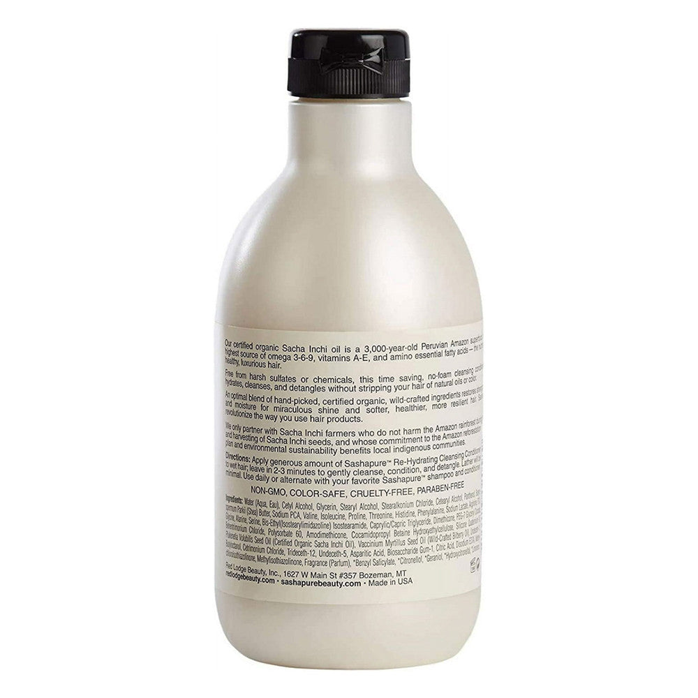 Sashapure Re-Hydrating Cleansing Conditioner, Sulfate Free, 12 Oz