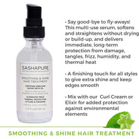 Sashapure Smoothing and Shine Hair Treatment, 1.7 Oz