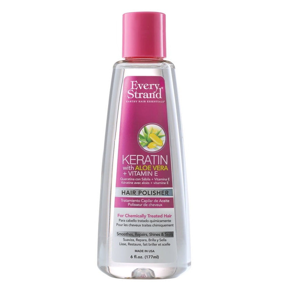 Every Strand Keratin with Aloe Vera and Vitamin E Polisher for Smooth and Shiny Hair 6Oz (177ml)