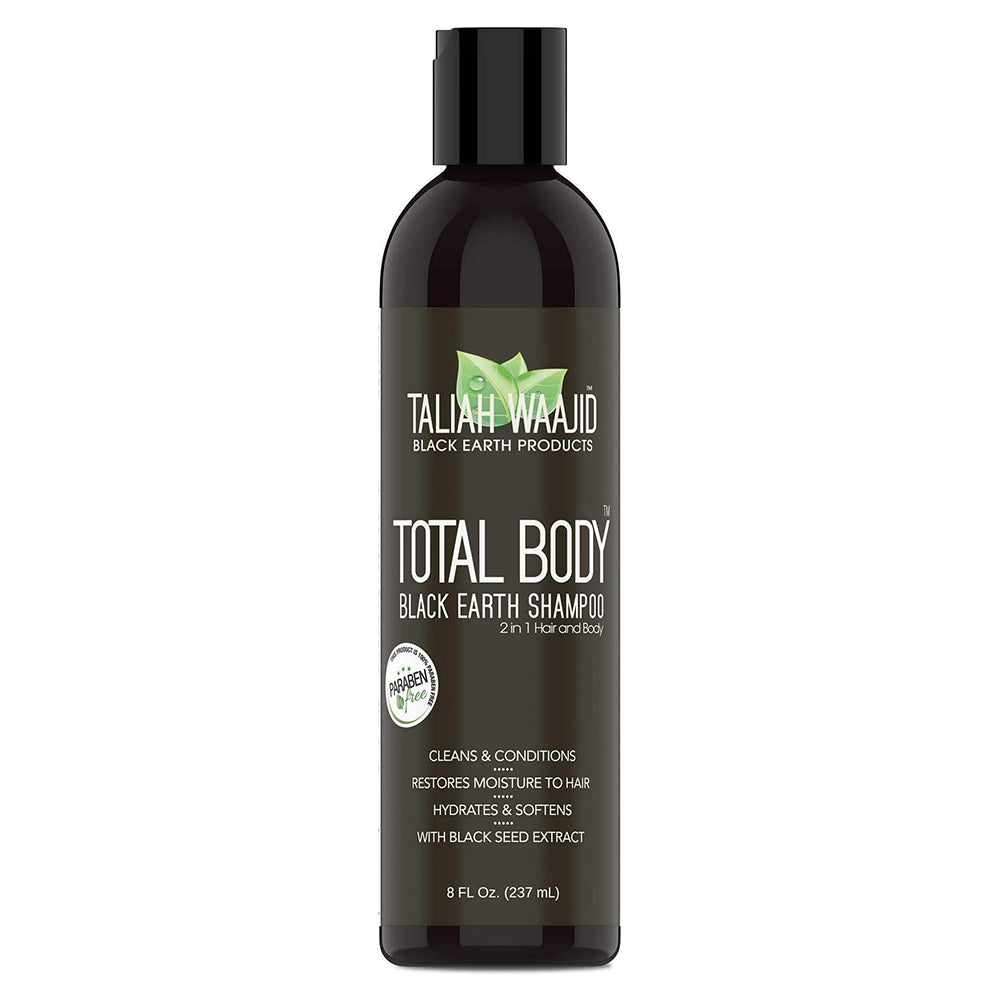 Taliah Waajid Black Earth Products Total Body Moisturizing Shampoo, Rosemary, 8 Oz
