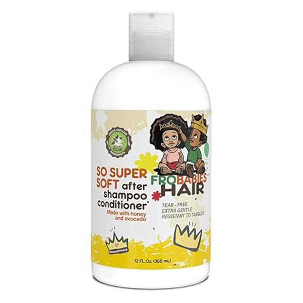 FroBabies Hair So Super Soft After Shampoo Conditioner Tear Free with Honey and Avocado 12Oz (355ml)
