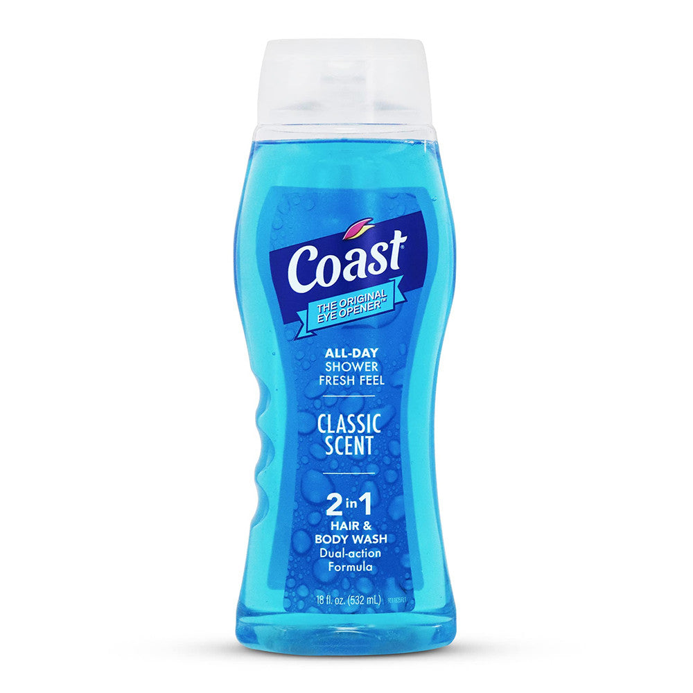 Coast Hair And Body Wash Dual Action Formula, Pacific Force Scent -18 Oz, 3 Pack