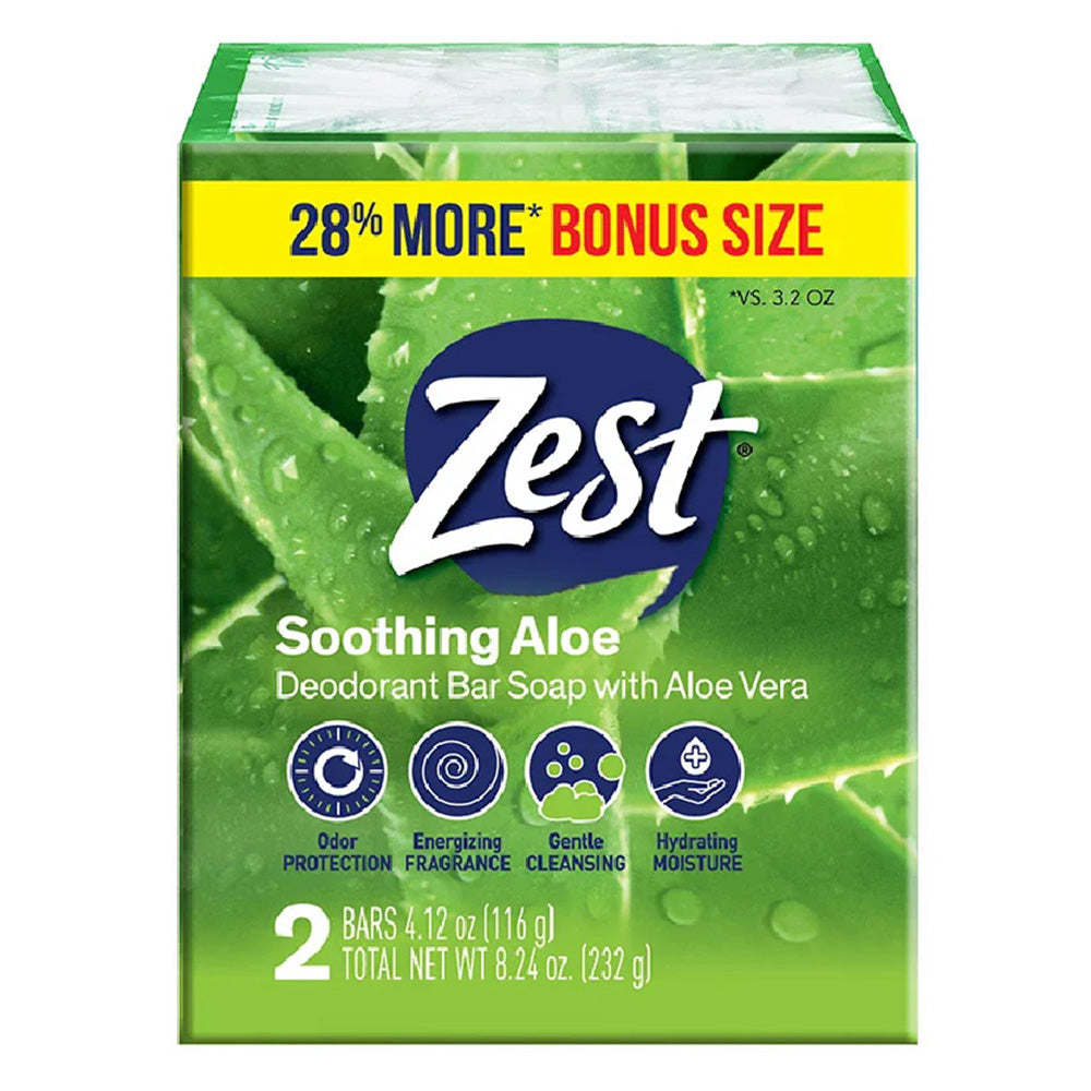 Zest Fresh Soothing Aloe Bar Soap 8.24Oz (232g)