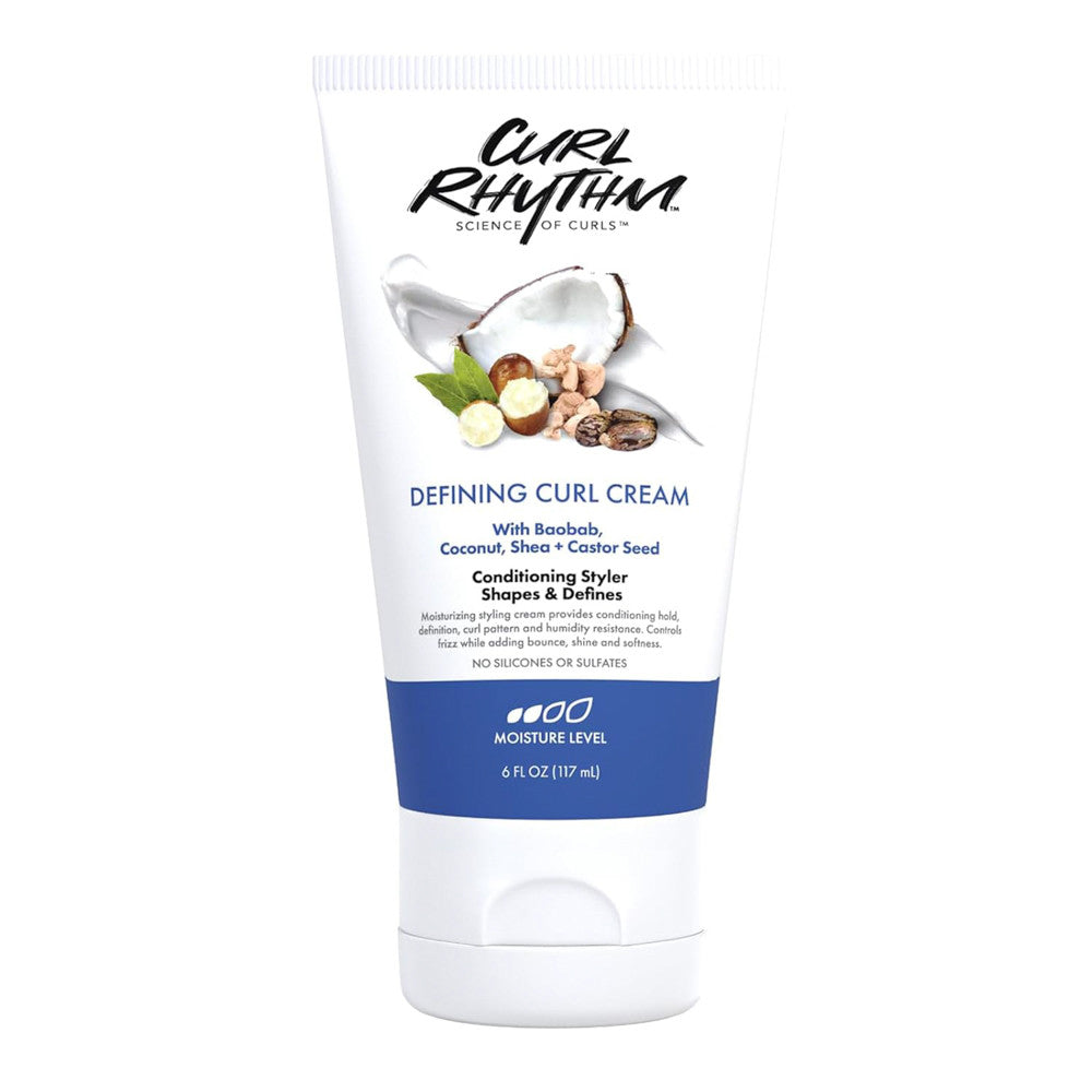 Curl Rhythm Defining Curl Cream Hair Moisturizer for Curly Hair, 6 Oz