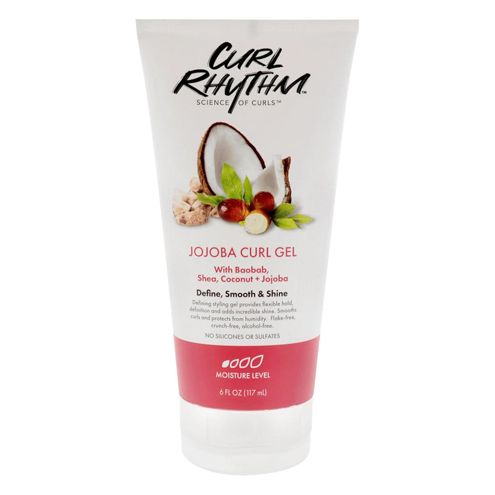 Curl Rhythm Jojoba Curl Gel with Shea and Coconut for Sulfate Free, 6 Oz