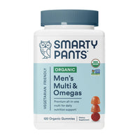 SmartyPants Organics Mens Multi and Omegas Organic Gummies, 120 Ea