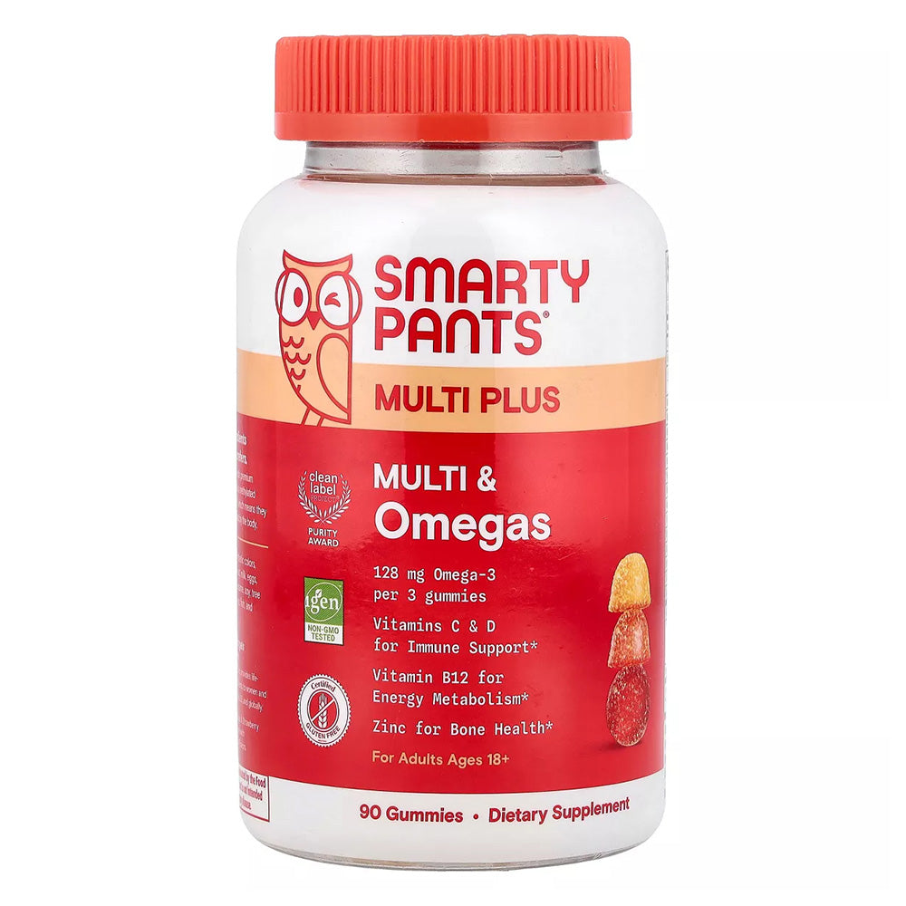 SmartyPants Multivitamin Gummies with Omega 3 and Natural Flavors 90Ea
