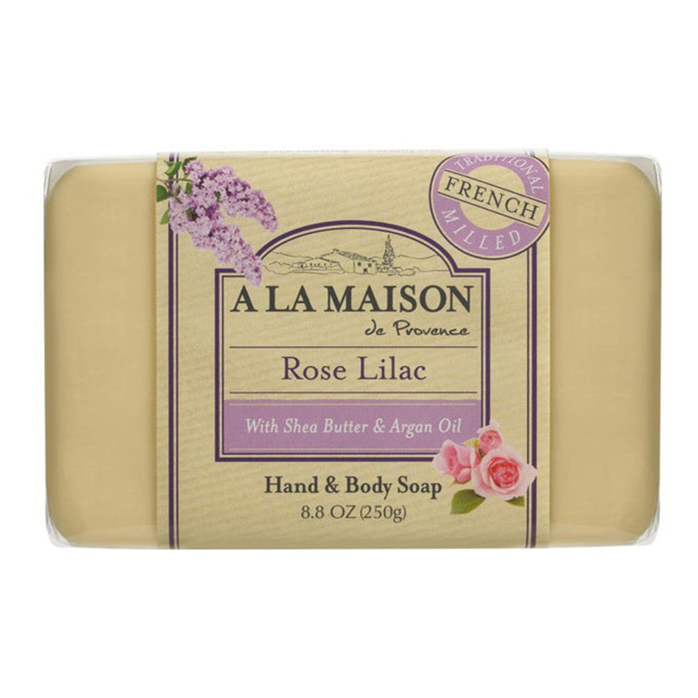 A La Maison Rose Lilac Bar Soap Moisturizing Shea Butter and Argan Oil, 8.8 Oz