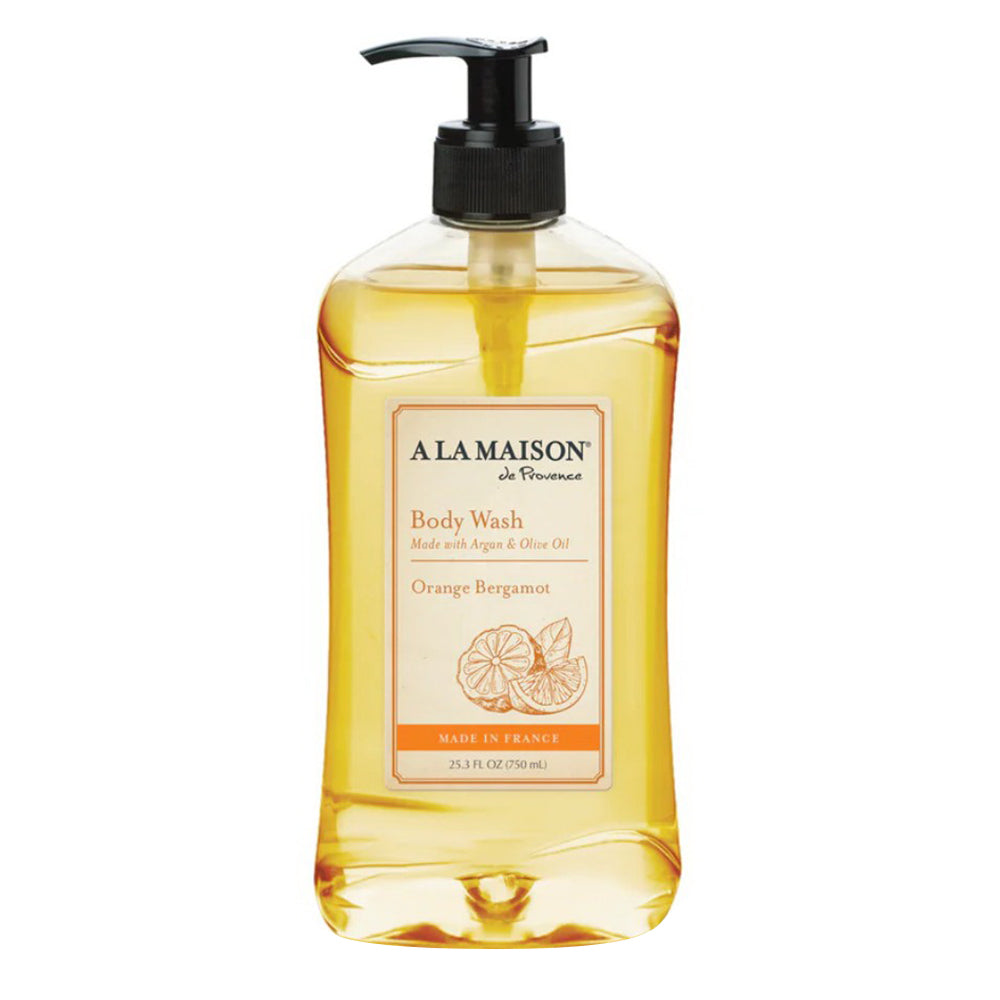 A La Maison Orange Bergamot Body Wash for Gentle Cleansing and Hydration 25.36Oz (750ml)