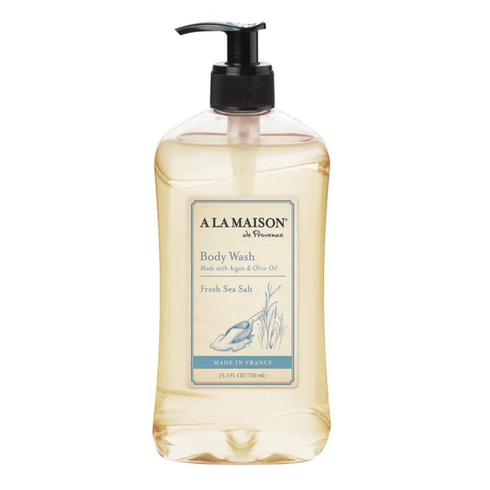 A La Maison Fresh Sea Salt Body Wash for Gentle Cleansing and Moisturizing Skin 25.36Oz (750ml)