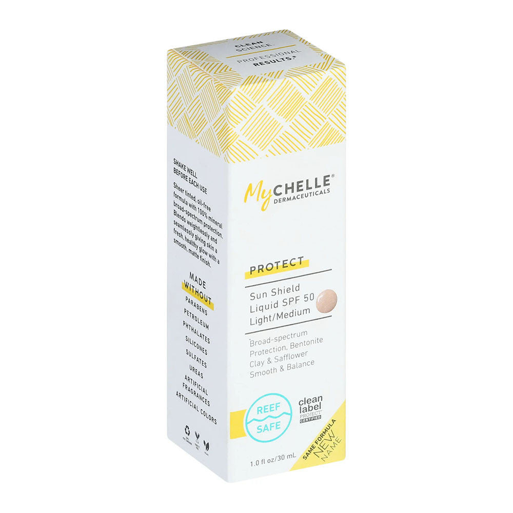 MyChelle Sun Protection Sun Sheild SPF 50 Liquid, Nude, 1 Oz