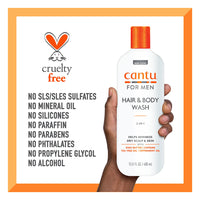 Cantu Mens Collection 3 in 1 Shampoo, Conditioner and Body Wash, 13.5 Oz