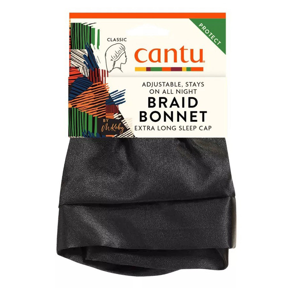 Cantu Extra Long Braid Bonnet Sleep Cap for Hair Protection and Moisture Retention 1Ea