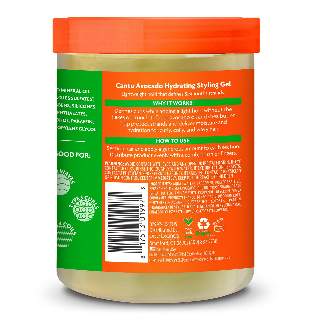 Cantu Avocado Styling Hydrating Gel, 18.5 Oz