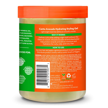 Cantu Avocado Styling Hydrating Gel, 18.5 Oz