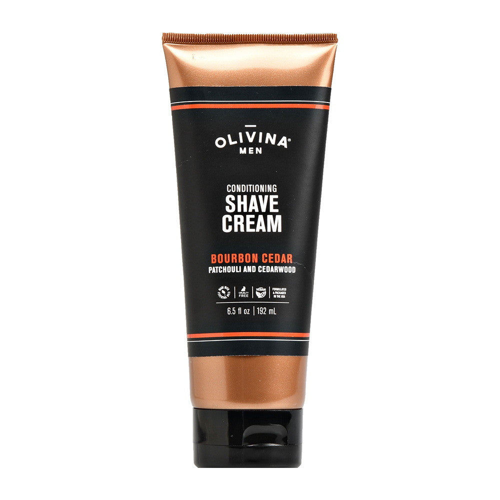 Olivina Men Conditioning Shave Cream Bourbon Cedar, 6.5 Oz