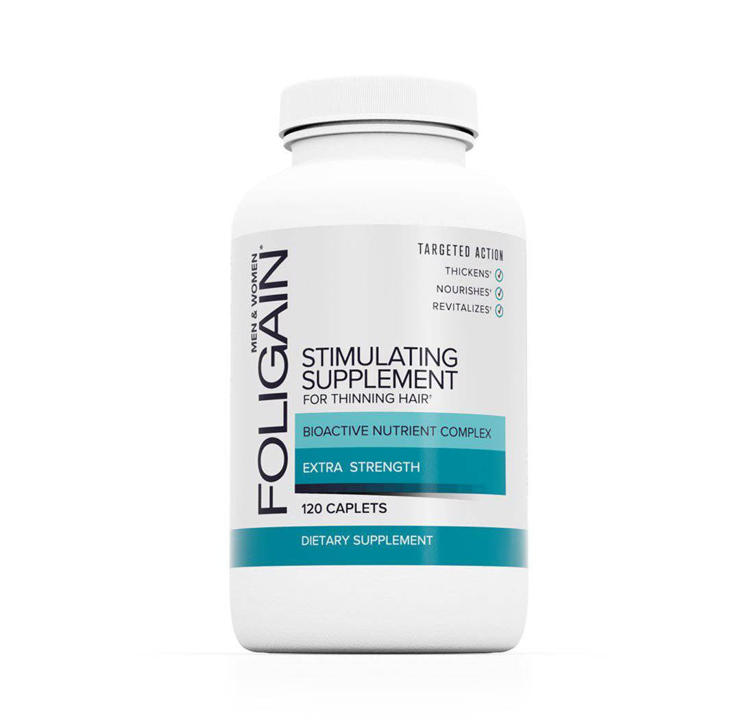 Foligain Stimulating Hair Regrowth Supplement Caplets, 120 Ea