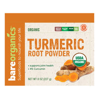 BareOrganics Turmeric Root Powder for Joint Health, 8 Oz
