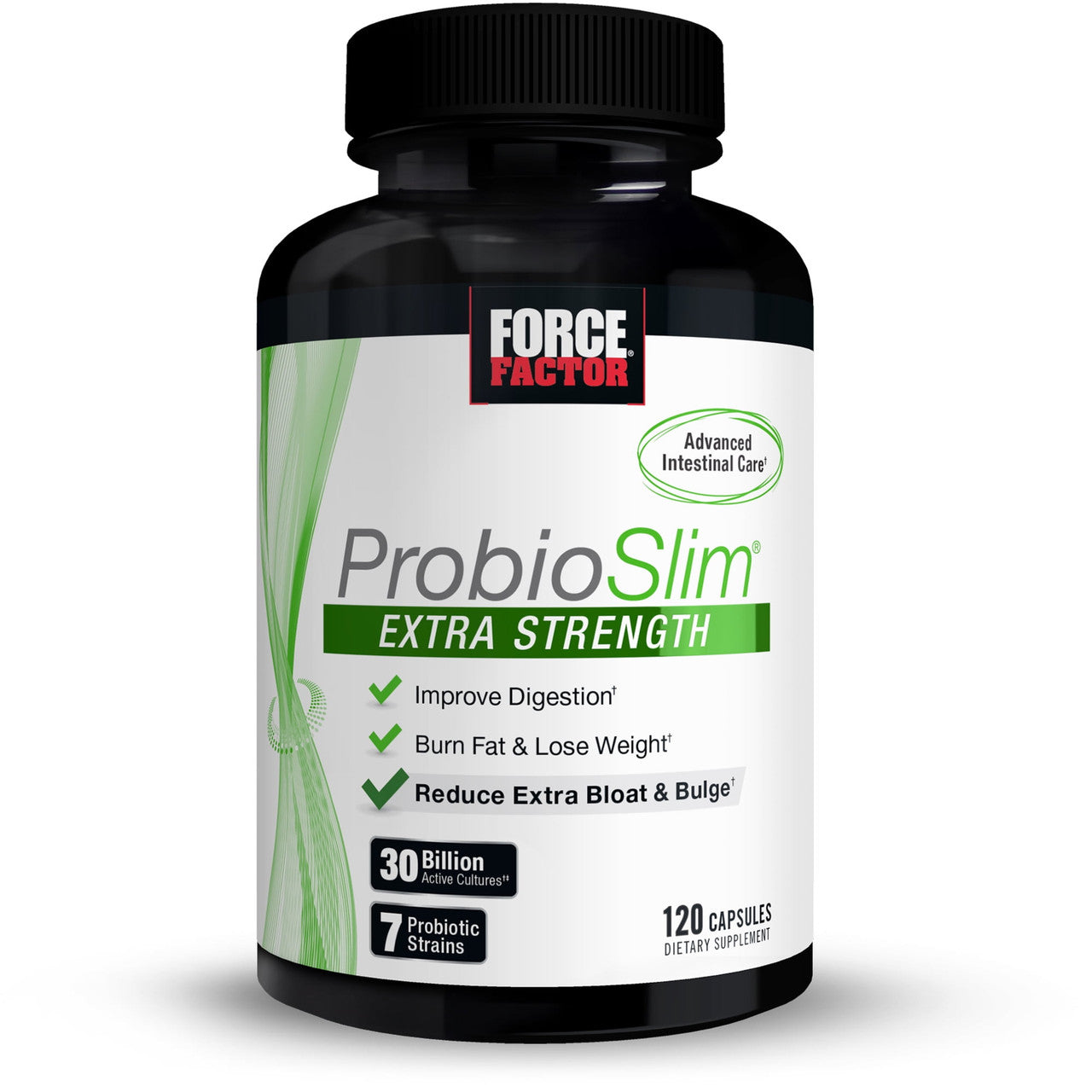 Force Factor ProbioSlim Extra Strength, Probiotic Capsules, 120 Ea