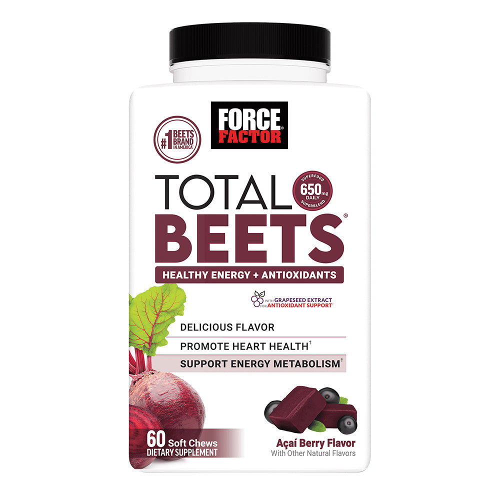 Force Factor Total Beets Soft Chews Energy and Metabolism Support 60Ea