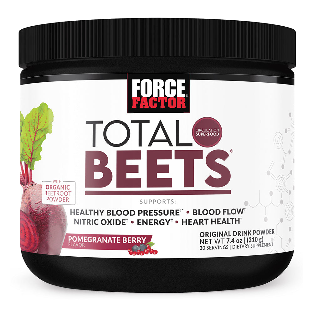 Force Factor Total Beets Original Drink Powder Heart Health and Energy Support 7.4Oz (210g)