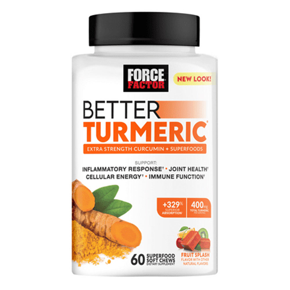Force Factor Better Turmeric Soft Chews Joint Health Cellular Energy and Immune Support 60Ea