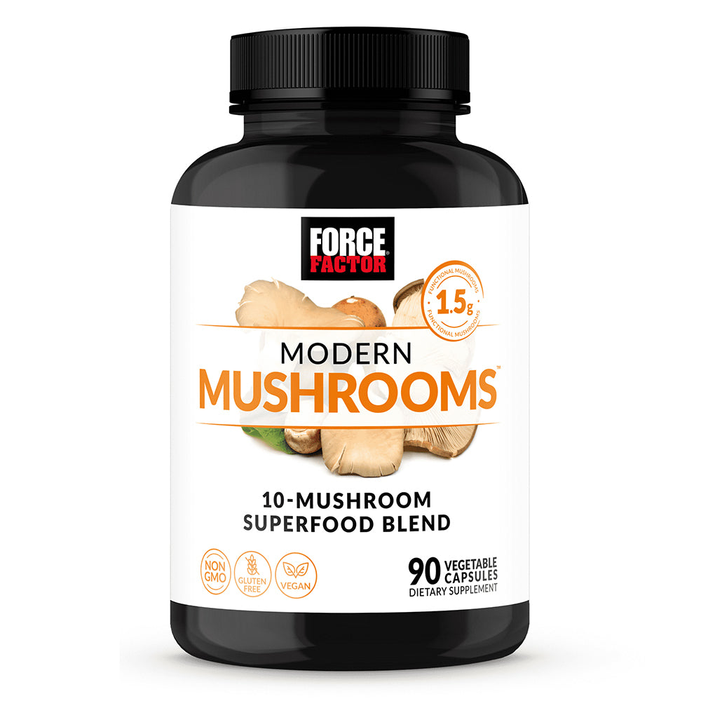 Force Factor Modern Mushrooms Vegetable Capsules Energy Immune Focus and Digestive Support 90Ea