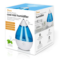 Crane Ultrasonic Cool Mist Humidifier 0.5 Gallon, Blue and White, 1 Ea