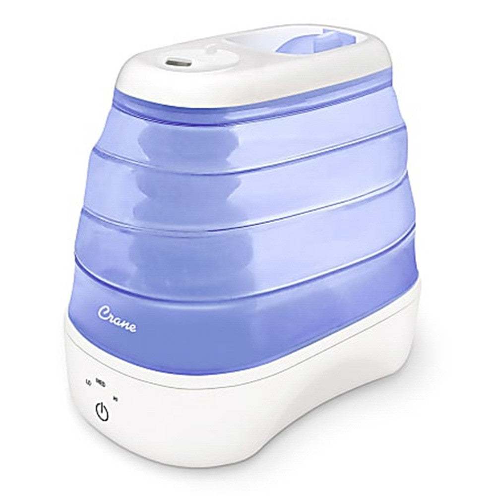 Crane Cool Mist Collapsible Humidifier, Blue and White, 1 Ea